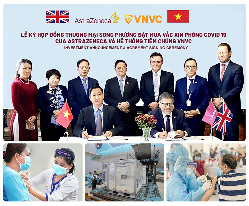 VNVC là đơn vị đầu tiên tại Việt Nam ký kết thành công Hợp đồng lịch sử đặt mua 30 triệu liều vaccine Covid-19 của AstraZeneca và bàn giao phi lợi nhuận cho Chính phủ, kịp thời đóng góp vào cuộc chiến chống lại đại dịch.