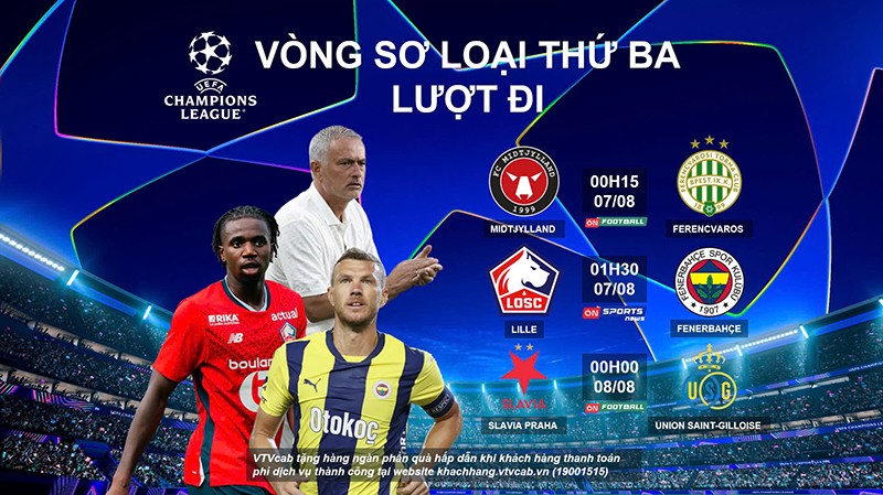 Nảy lửa vòng sơ loại Champions League 2024/2025: Xem Lille đấu Fenerbahçe trực tiếp trên VTVcab - 1