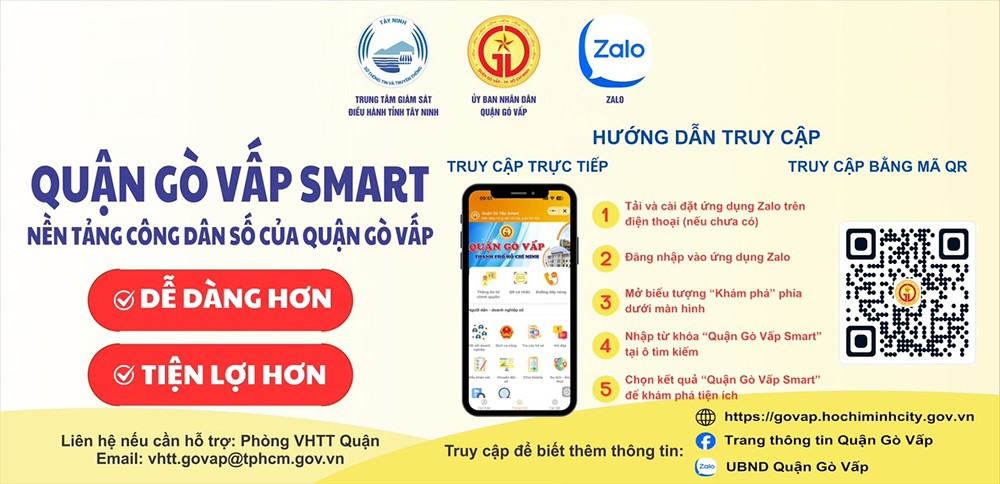 Người dân có thể truy cập mini app Quận Gò Vấp Smart một cách dễ dàng