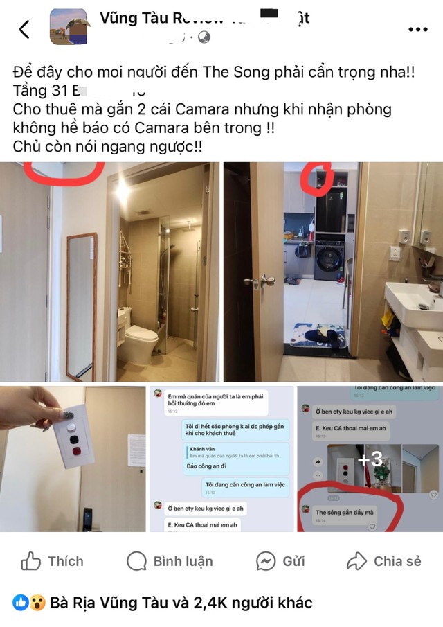 Hình ảnh và vị trí camera được tài khoản mạng xã hội L.L. chia sẻ