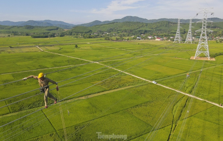 Clip 'người nhện' đi như xiếc trên đường dây 500kV qua Hà Tĩnh - 10