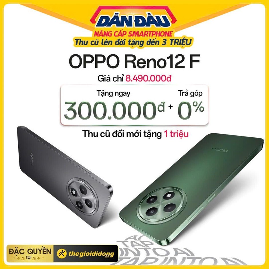 Nhiều ưu đãi lớn đang dành cho Reno12 Series tại Thế Giới Di Động