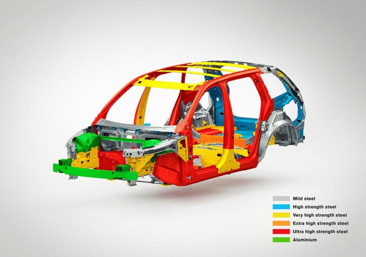 Kết cấu khung xe Volvo XC90. Ảnh: Volvo