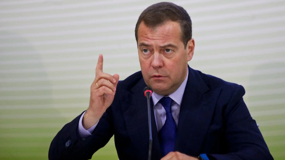 Phó chủ tịch Hội đồng An ninh Liên bang Nga Dmitry Medvedev đề xuất Nga nên đáp trả việc Ukraine tấn công tỉnh Kursk. Ảnh: MOSKVA NEWS AGENCY