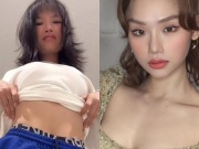 Miu Lê vén áo livestream, chứng minh không mang bầu