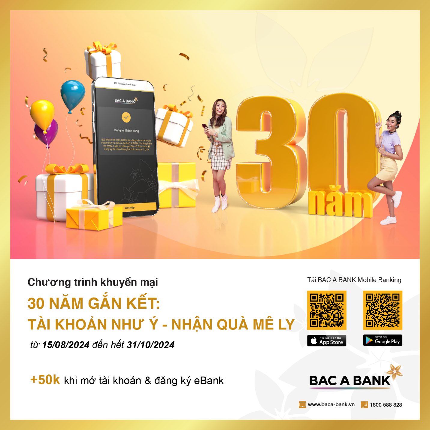 BAC A BANK tung ngàn ưu đãi mừng sinh nhật 30 năm - 1