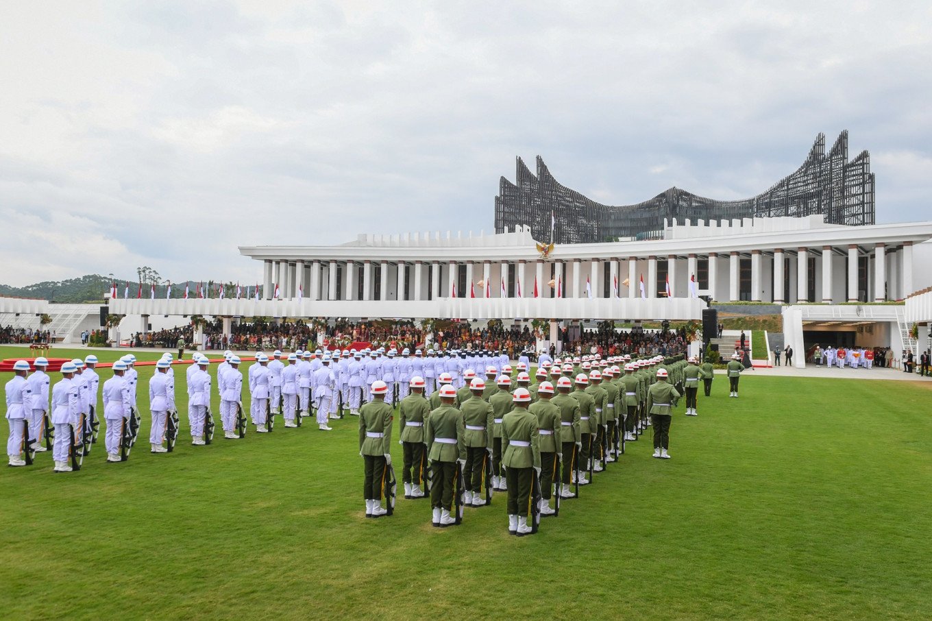 Quang cảnh lễ quốc khánh của Indonesia ở thủ đô tương lai (ảnh: Reuters)