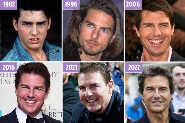 Gương mặt Tom Cruise thay đổi theo thời gian.