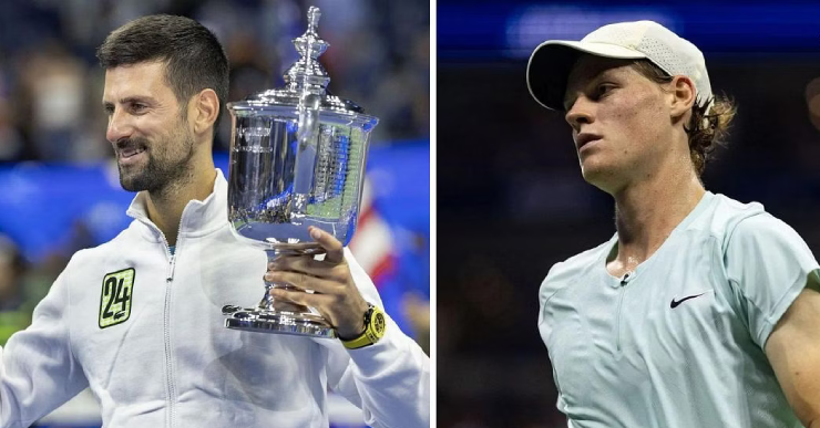 Djokovic (trái) tiếp tục gặp khó khi phải bảo vệ 2.000 điểm tại US Open 2024