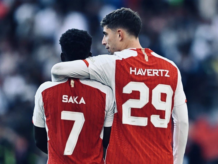 Khâu ghi bàn của Arsenal đang phụ thuộc khá nhiều vào Saka và Havertz