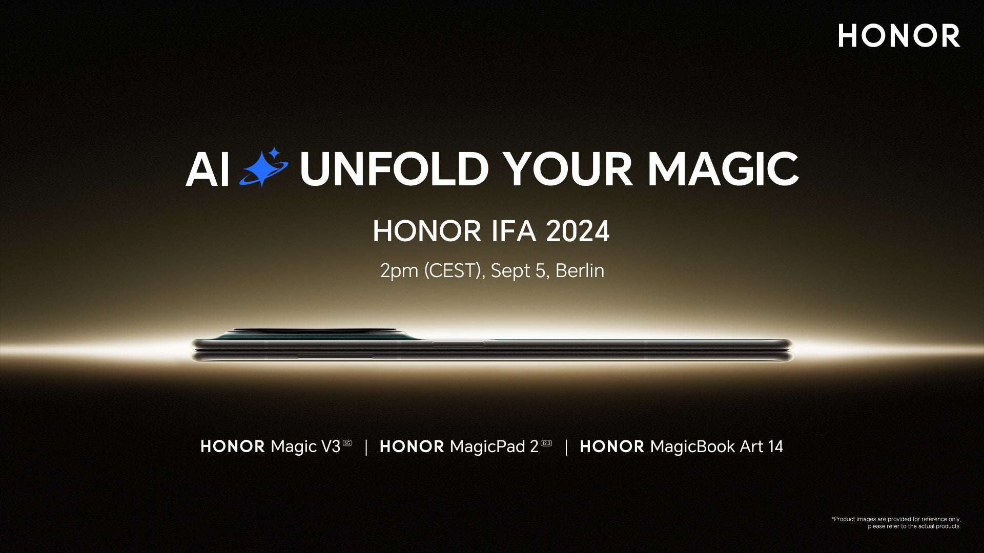 Honor Magic V3 sẽ ra mắt toàn cầu vào ngày 5/9.