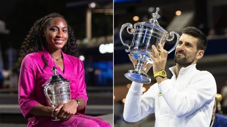 Coco Gauff và&nbsp;Djokovic đang là đương kim vô địch US Open ở 2 nội dung đơn nam và đơn nữ