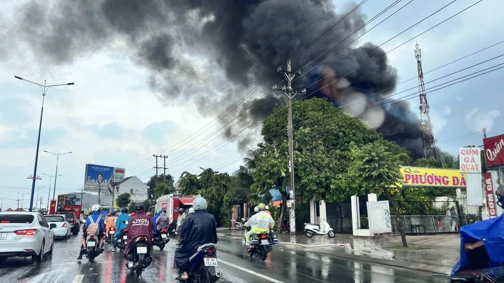 Vụ cháy do sét đánh trúng đã được dập tắt trong thời gian ngắn.