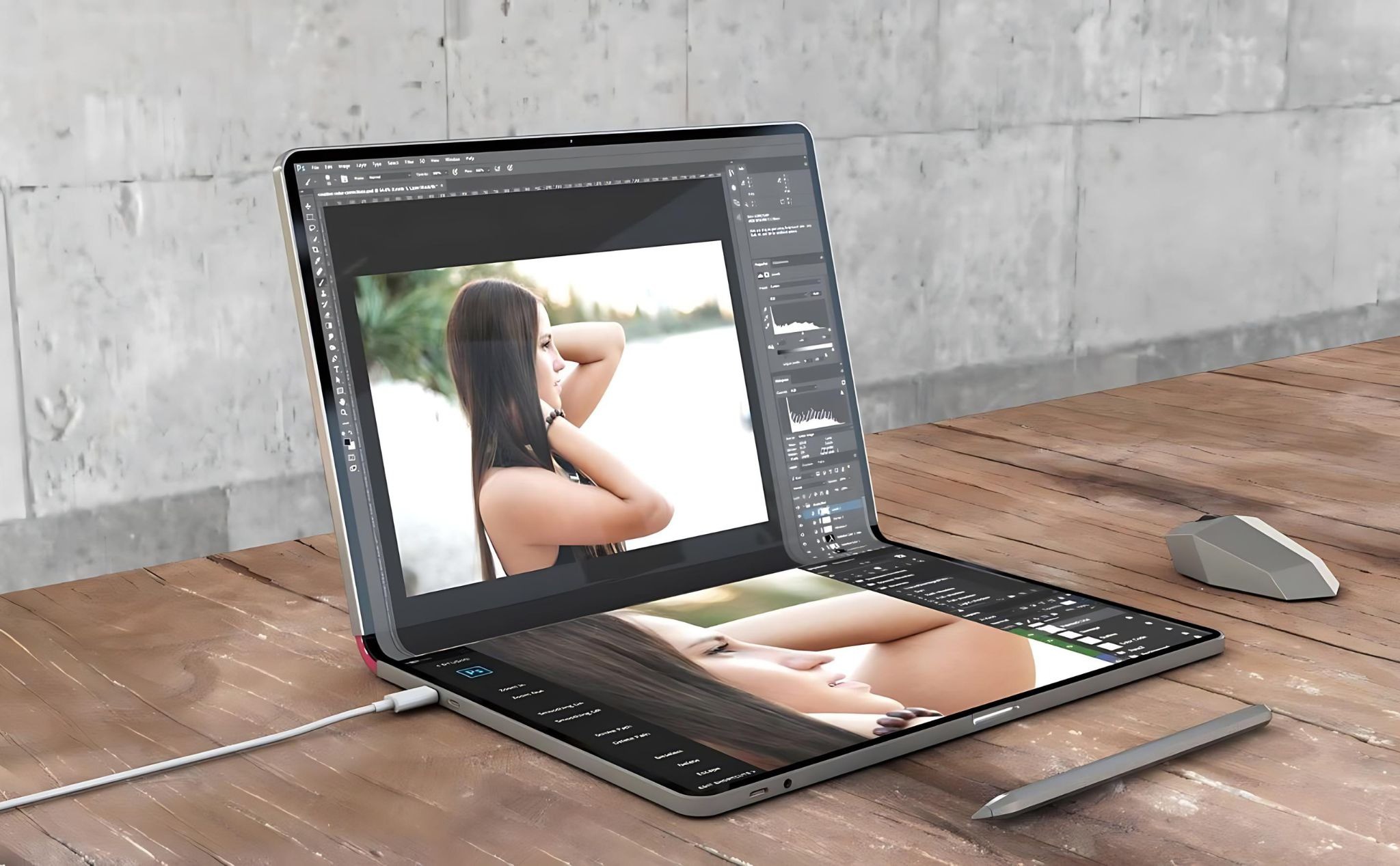 Concept MacBook màn hình gập của Astropad (Ảnh: MacRumors)