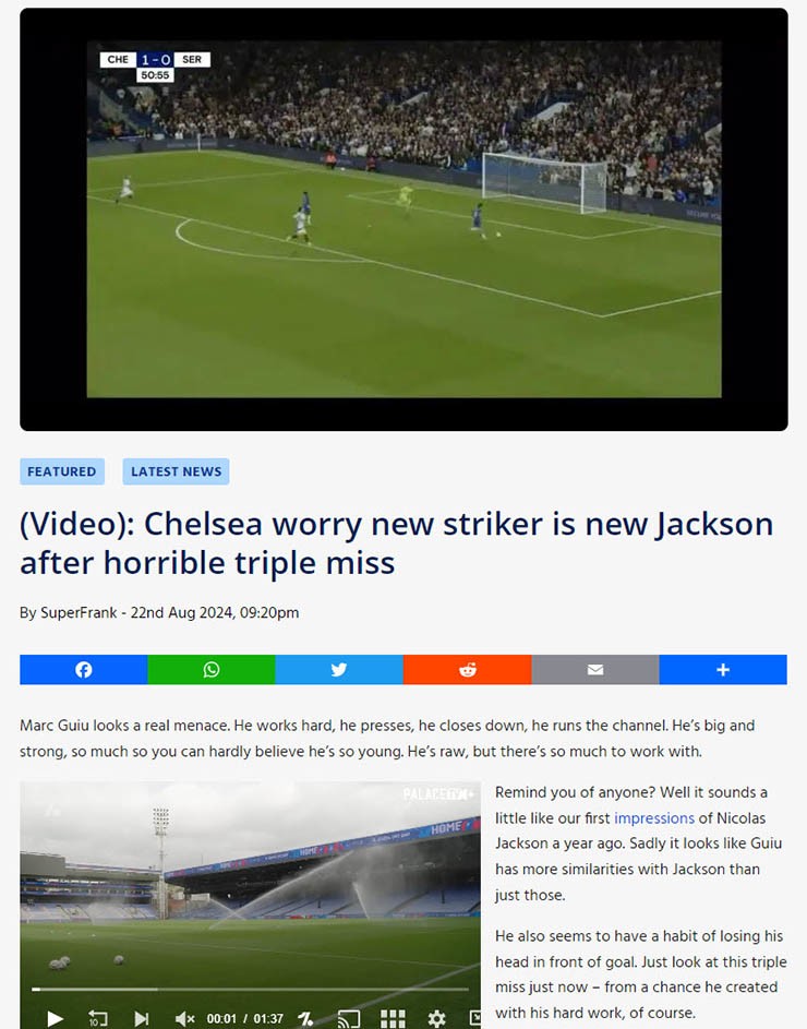 Trang Chelsea News tin rằng HLV Maresca đã có "Jackson thứ 2"