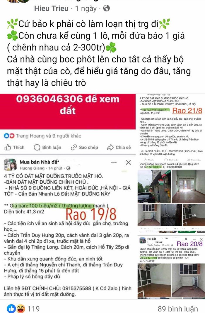 Một số người khác thì "bóc phốt" loạt thông tin giá bán cùng một căn hộ nhưng chênh lệch&nbsp;tới vài trăm triệu