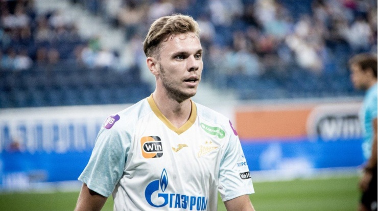 Maksim Glushenkov trong màu áo Zenit St.Petersburg đang dẫn đầu danh sách ghi bàn giải Nga với 7 bàn thắng. Ảnh:S.E