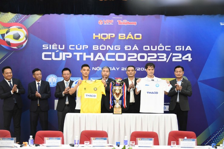 Lễ công bố trận đấu hấp dẫn trước mùa giải V-League 2024/25 tại Hà Nội. Ảnh BTC