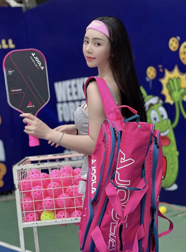 Diễn viên Quỳnh Kool cũng nhiều lần check-in sân pickleball.