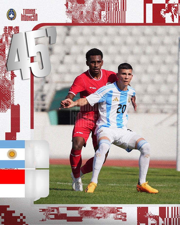 U19&nbsp;Indonesia (áo đỏ) xuất sắc hạ U19 Argentina