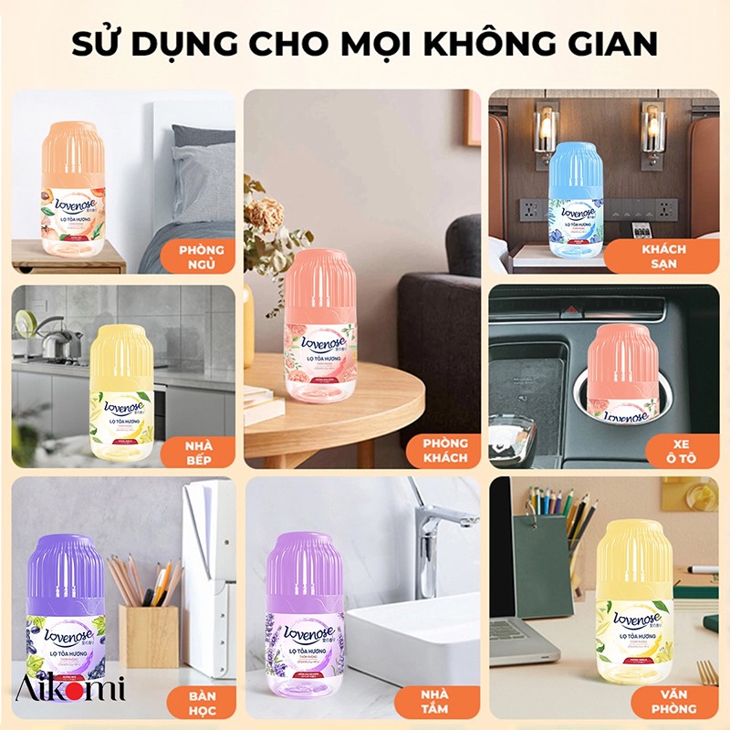 Lọ Toả Hương Lovenose 360 Độ sử dụng cho mọi không gian.