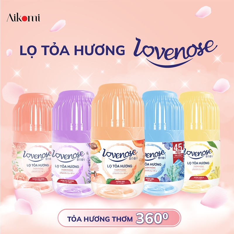 Lọ Toả Hương Lovenose 360 Độ là sản phẩm được nghiên cứu và phát triển bởi Aikomi.