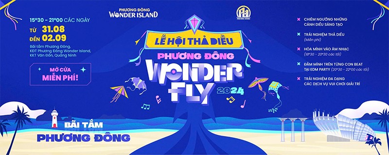 Lễ hội thả diều Phương Đông Wonder Fly kéo dài 3 ngày, dự kiến thu hút hơn 1000 lượt khách mỗi ngày.