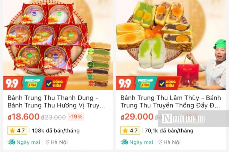 Hàng nghìn chiếc bánh trung thu được bán mỗi tháng trên sàn thương mại điện tử (Ảnh: Thanh Loan)