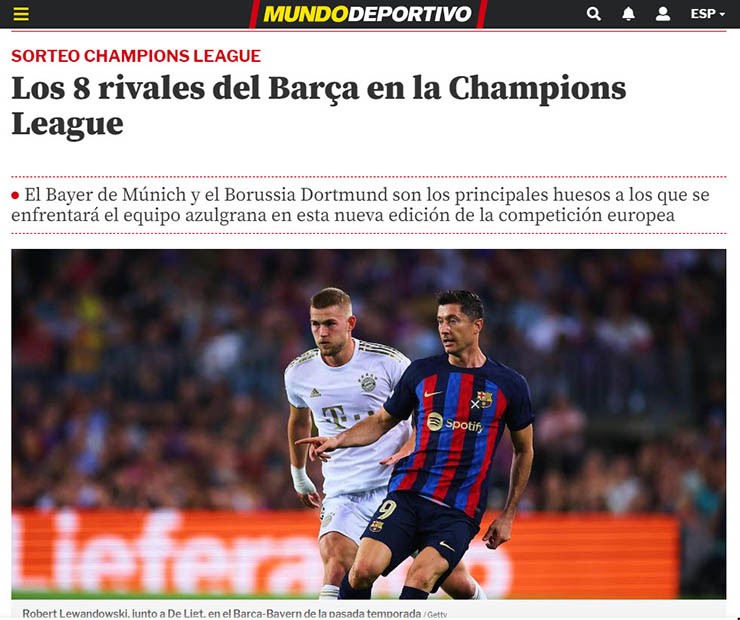 Tờ Mundo Deportivo tự tin Barca sáng cửa đi tiếp