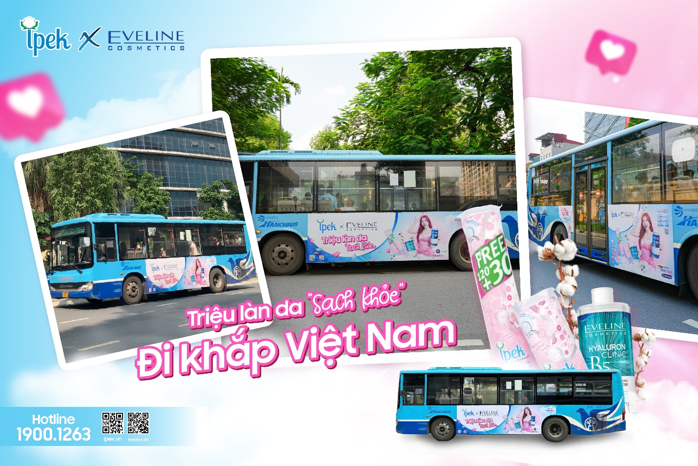 Chuyến xe bus trở đầy thông điệp “Triệu làn da sạch khỏe”.