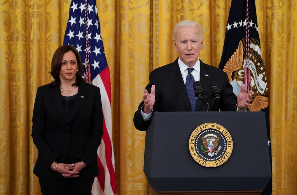 Tổng thống Mỹ Joe Biden và Phó Tổng thống Kamala Harris. Ảnh: REUTERS