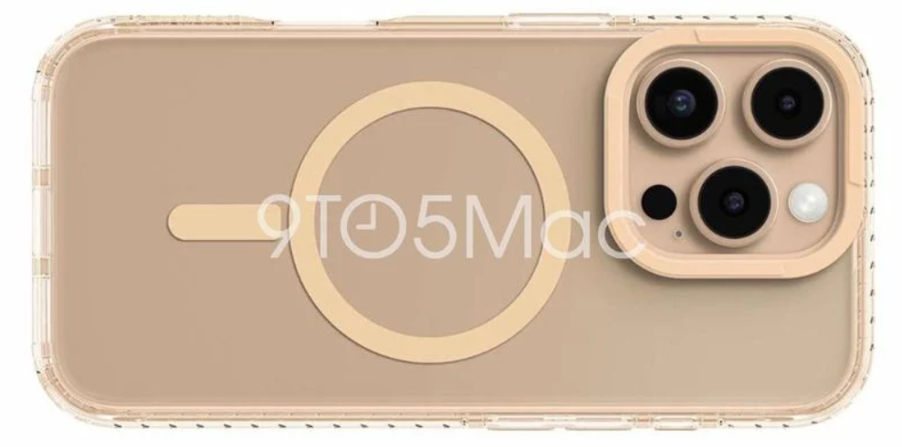 New Titan Gold concept photo of the iPhone 16 Pro duo.