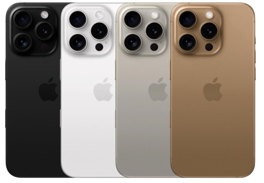 4 expected color versions of the iPhone 16 Pro pair.