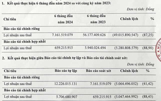 Sau soát xét, 6 tháng đầu năm, TTC Land 