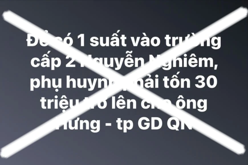 Trưởng phòng GD&ĐT TP Quảng Ngãi đã có đơn gửi công an đề nghị xác minh làm rõ thông tin trên mạng xã hội đồn thổi vu khống ông.