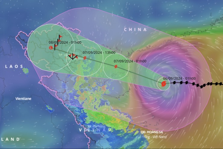 Siêu bão YAGI tăng tốc, giật cấp 17 vào Hải Phòng – Quảng Ninh sáng mai