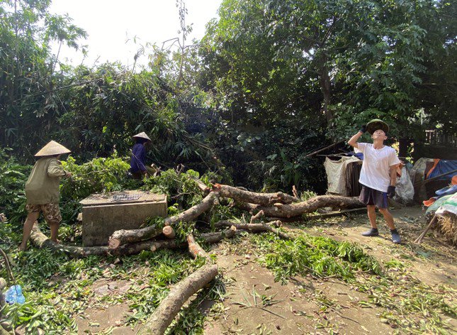 Tại Trường tiểu học Nam Phương Tiến A (Chương Mỹ, Hà Nội), sau khi vừa tổ chức xong lễ khai giảng, các cán bộ, giáo viên đã tất bật chuẩn bị ứng phó với siêu bão số 3 sắp đổ bộ vào miền Bắc.