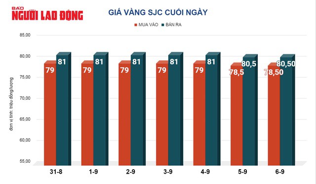 Giá vàng hôm nay 7-9: Giảm thẳng đứng - 2