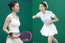 Dàn hoa hậu đọ tài ở sân pickleball, fan trầm trồ đã xinh còn thi đấu giỏi