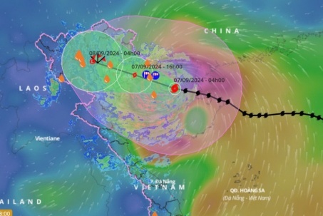 Bão số 3 cấp 14, giật cấp 17 đang di chuyển nhanh vào vùng biển Quảng Ninh - Thái Bình