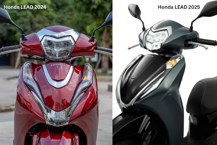 Honda Lead 2025 khác biệt đáng kể ở mặt nạ so với thế hệ tiền nhiệm.&nbsp;