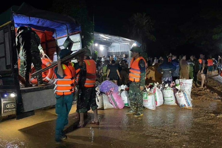 Vỡ đê sông Lô đoạn qua huyện Sơn Dương, tỉnh Tuyên Quang