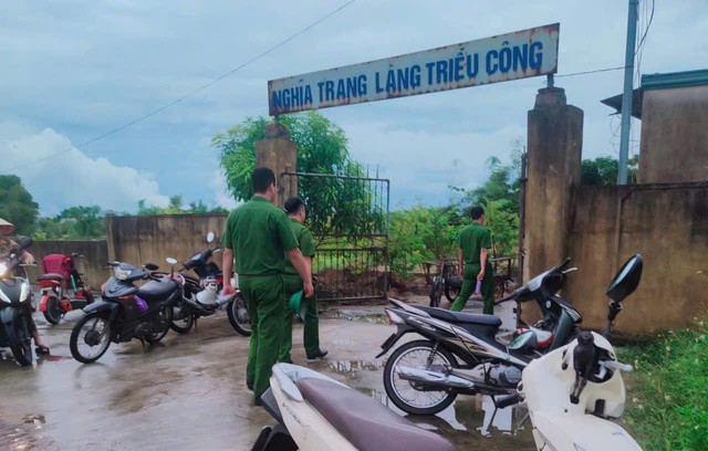 Nghĩa trang thôn Triều Công (xã Quảng Lộc) - nơi xảy ra sự việc