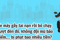 Xe máy gây tai nạn rồi bỏ chạy, vượt đèn đỏ, không đội mũ bảo hiểm,... bị phạt bao nhiêu tiền?