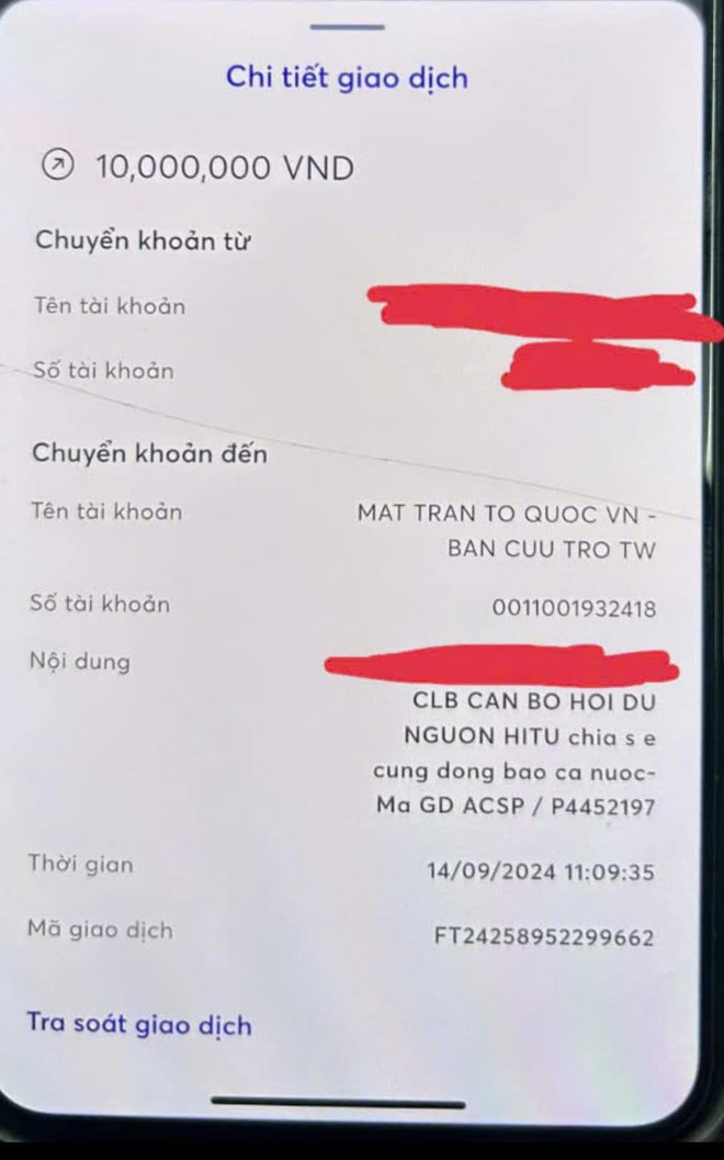 Cựu sinh viên "rút ruột" tiền ủng hộ đồng bào miền Bắc đã khắc phục hậu quả - 2