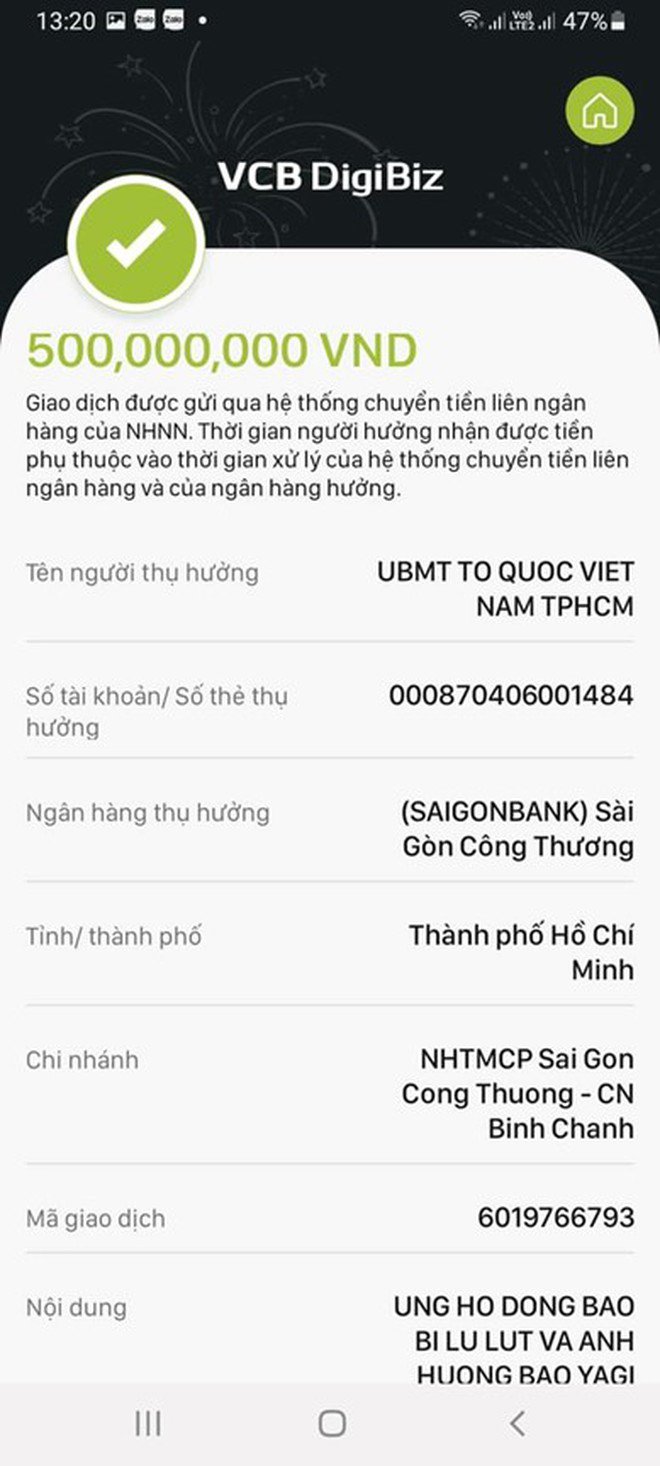 Ủng hộ 1,3 tỷ hợp tác, Nhật Kim Anh khbà có tên trong sao kê của MTTQ Việt Nam? - 1