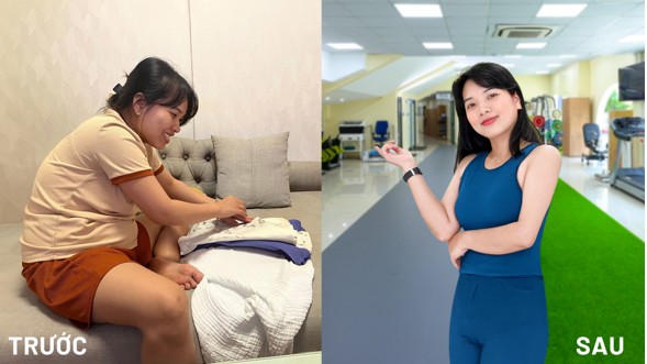 Chị Ngô Trần Thanh Thảo 34 tuổi, trước và sau 3 tháng điều trị tại Trung tâm Kiểm soát cân nặng và Điều trị béo phì đã giảm hàng loạt chỉ số: 6kg cân nặng, 13cm vòng bụng, 20cm² mỡ nội tạng, 0,9kg/m² chỉ số BMI. Đặc biệt, chị tăng tỷ lệ cơ, diện tích mỡ nội tạng giảm từ 125,8cm² xuống 100cm² (ngưỡng an toàn cho sức khỏe).