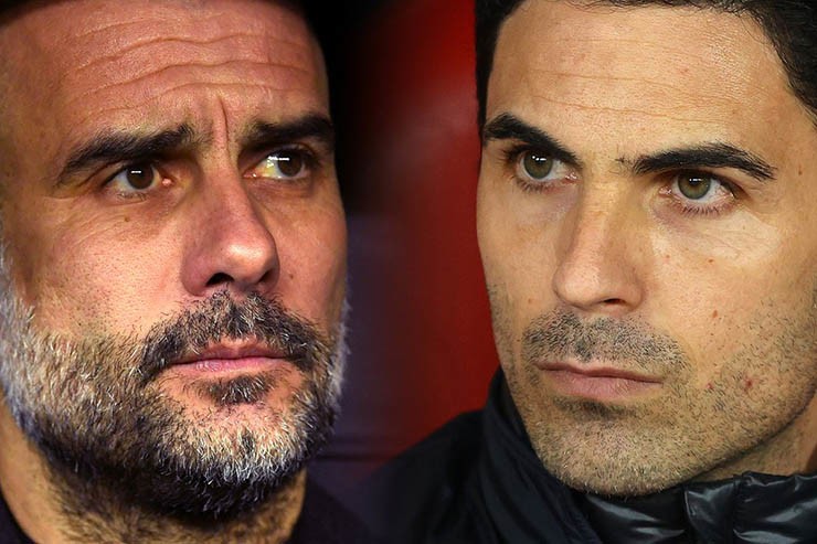 Người hâm mộ chờ đợi cuộc đấu trí đỉnh cao giữa 2 HLV Guardiola và Arteta