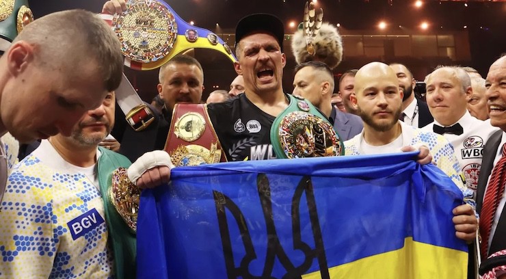 Võ sĩ Oleksandr Usyk trở thành nhà vô địch quyền anh hạng nặng thế giới vào tháng 5/2024. Ảnh: Getty Images.