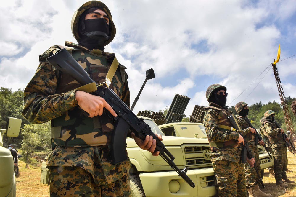 Các tay súng Hezbollah ở Lebanon. Ảnh: Getty